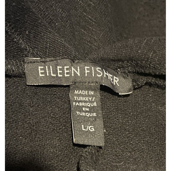 EILEEN FISHER Black Knit Organic Cotton Blend Cardigan Lagen Minimalist L - Picture 2 of 7